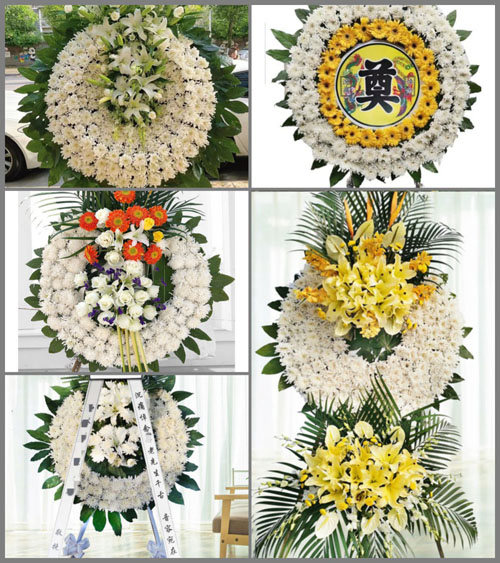 湖北襄阳市南漳县薛坪镇栗林坪村花圈速递